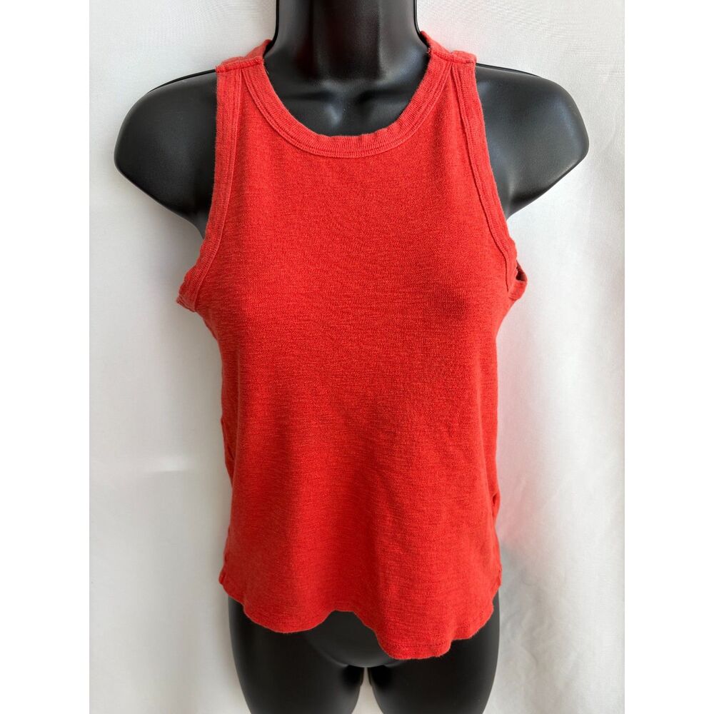Madewell Cotton Orange Tank Size XS Basics Casual Closet Staple Modal Essential